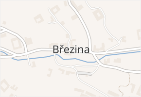 Březina v obci Březina - mapa části obce
