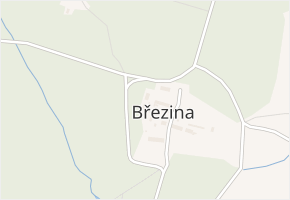 Březina v obci Březina - mapa části obce