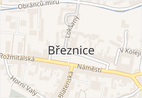 Březnice v obci Březnice - mapa části obce