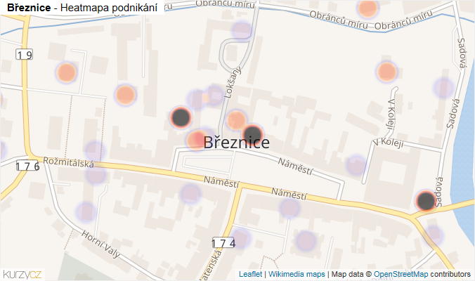 Mapa Březnice - Firmy v části obce.