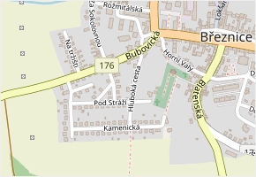 Hluboká cesta v obci Březnice - mapa ulice