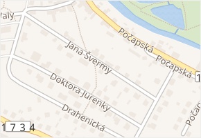 Jana Švermy v obci Březnice - mapa ulice