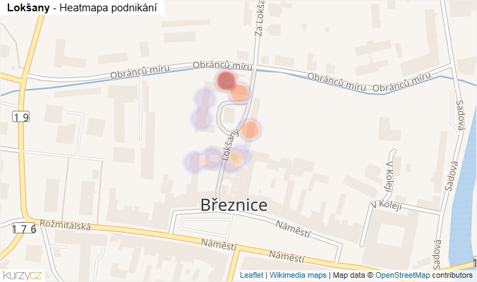Mapa Lokšany - Firmy v ulici.