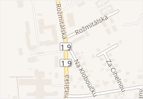 Na kloboučku v obci Březnice - mapa ulice