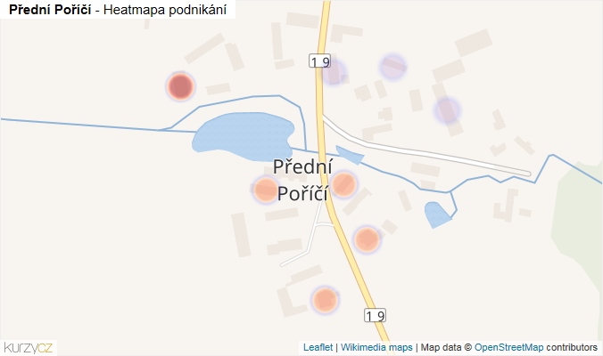 Mapa Přední Poříčí - Firmy v části obce.