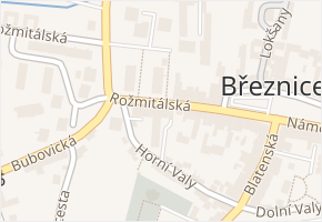 Rožmitálská v obci Březnice - mapa ulice