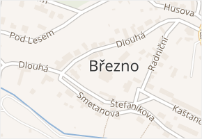Březno v obci Březno - mapa části obce