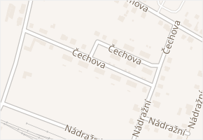 Čechova v obci Březno - mapa ulice