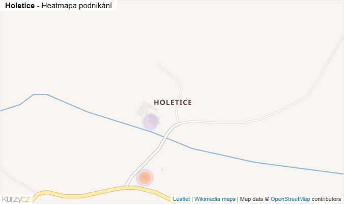 Mapa Holetice - Firmy v části obce.