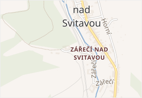 Zářečí v obci Březová nad Svitavou - mapa části obce