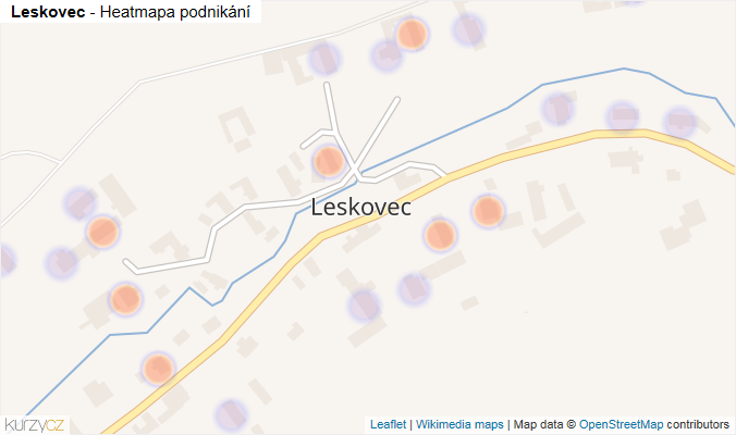 Mapa Leskovec - Firmy v části obce.