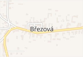 Březová v obci Březová - mapa části obce