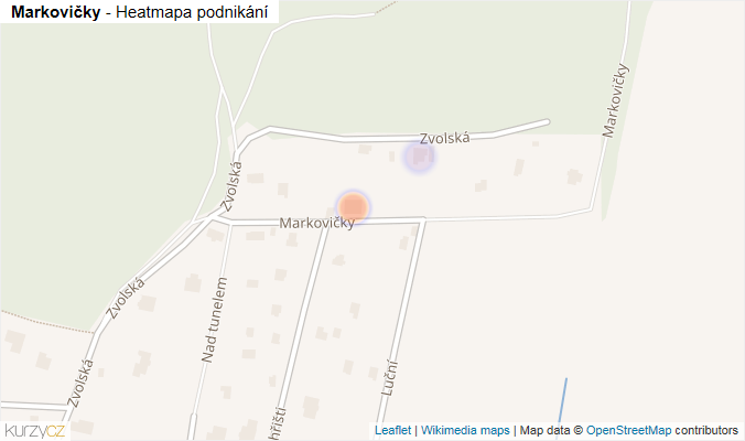 Mapa Markovičky - Firmy v ulici.