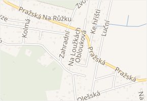 Na Loužkách v obci Březová-Oleško - mapa ulice