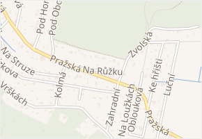 Na Růžku v obci Březová-Oleško - mapa ulice