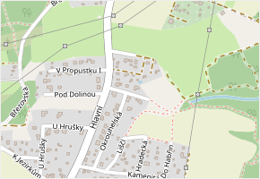 Nad Zlatým údolím v obci Březová-Oleško - mapa ulice