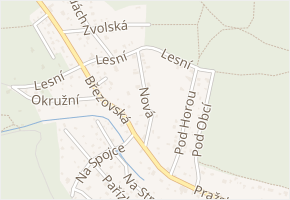 Nová v obci Březová-Oleško - mapa ulice