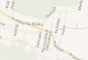 Pražská v obci Březová-Oleško - mapa ulice