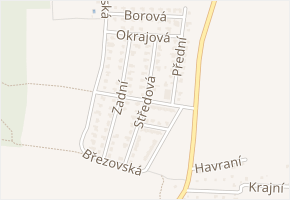 Středová v obci Březová-Oleško - mapa ulice