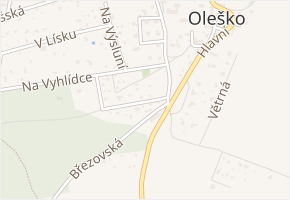 V zahradách v obci Březová-Oleško - mapa ulice
