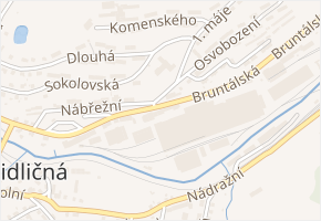 Bruntálská v obci Břidličná - mapa ulice