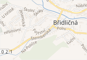 Fojtství v obci Břidličná - mapa ulice