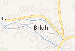 Brloh v obci Brloh - mapa části obce