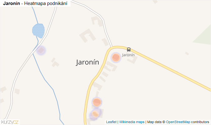 Mapa Jaronín - Firmy v části obce.