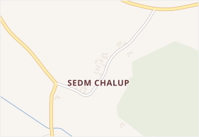 Sedm Chalup v obci Brloh - mapa části obce