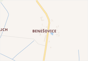Benešovice v obci Brloh - mapa části obce
