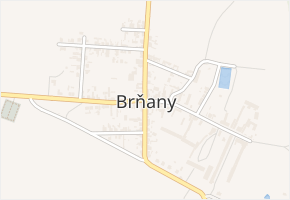 Brňany v obci Brňany - mapa části obce