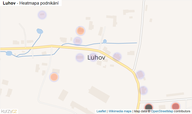 Mapa Luhov - Firmy v části obce.