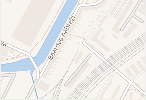 Baarovo nábřeží v obci Brno - mapa ulice