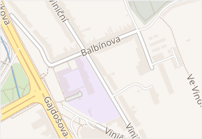 Balbínova v obci Brno - mapa ulice