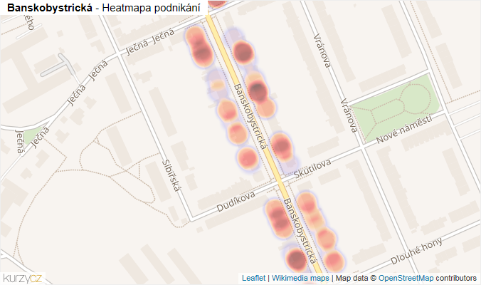 Mapa Banskobystrická - Firmy v ulici.