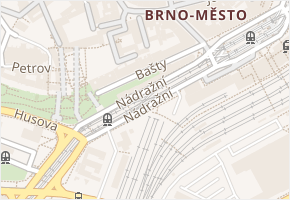 Bašty v obci Brno - mapa ulice