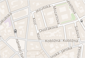 Beethovenova v obci Brno - mapa ulice