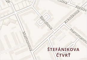 Bendlova v obci Brno - mapa ulice