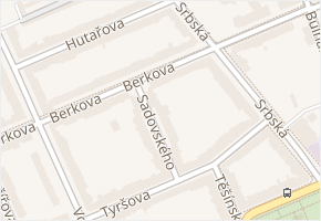 Berkova v obci Brno - mapa ulice