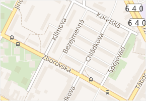 Bezejmenná v obci Brno - mapa ulice