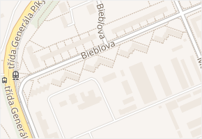 Bieblova v obci Brno - mapa ulice