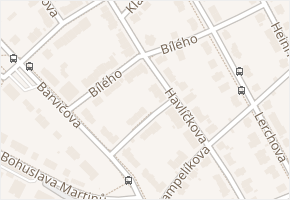 Bílého v obci Brno - mapa ulice