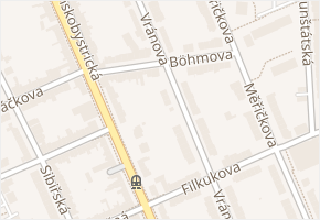 Böhmova v obci Brno - mapa ulice