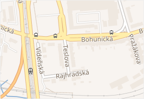 Bohunická v obci Brno - mapa ulice