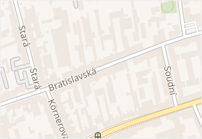 Bratislavská v obci Brno - mapa ulice