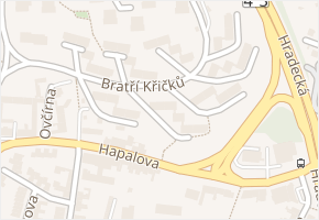 bratří Křičků v obci Brno - mapa ulice