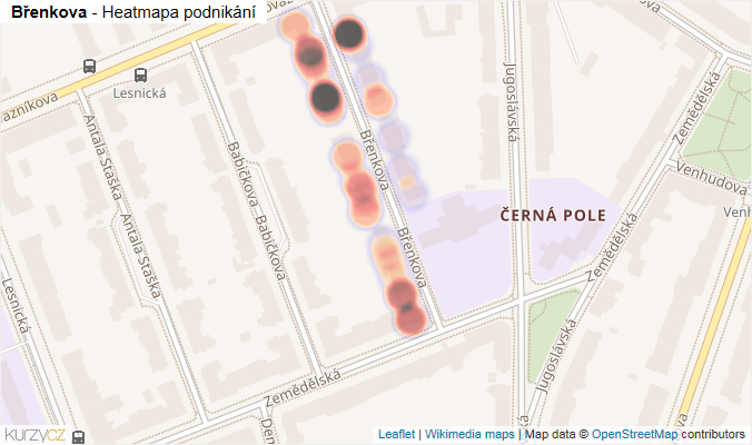 Mapa Břenkova - Firmy v ulici.