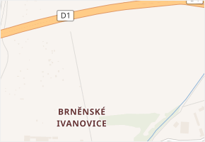 Brněnské Ivanovice v obci Brno - mapa části obce