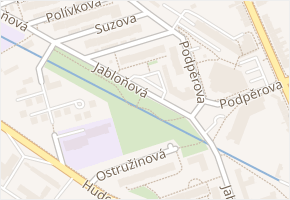 Broskvoňová v obci Brno - mapa ulice