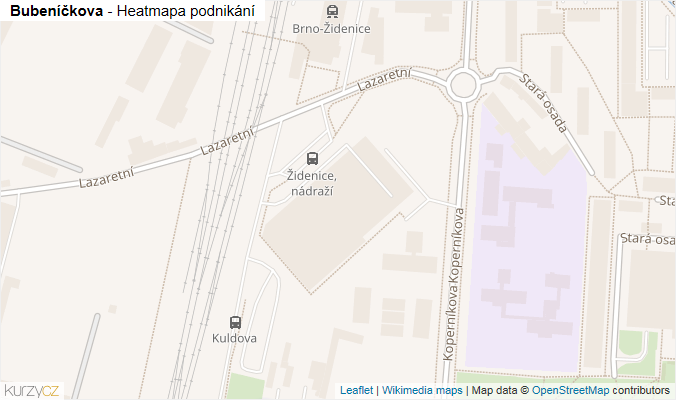 Mapa Bubeníčkova - Firmy v ulici.